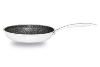 Henssler Edelstahl-Bratpfanne mit Wabenstruktur 24 cm
