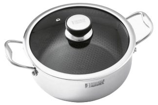 Henssler Edelstahl-Kochtopf mit Wabenstruktur 24 cm
