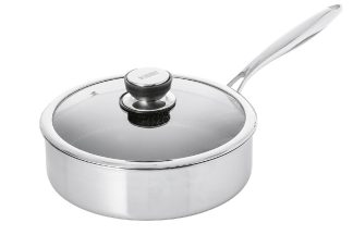 Henssler Edelstahl-Schmorpfanne mit Wabenstruktur 26 cm