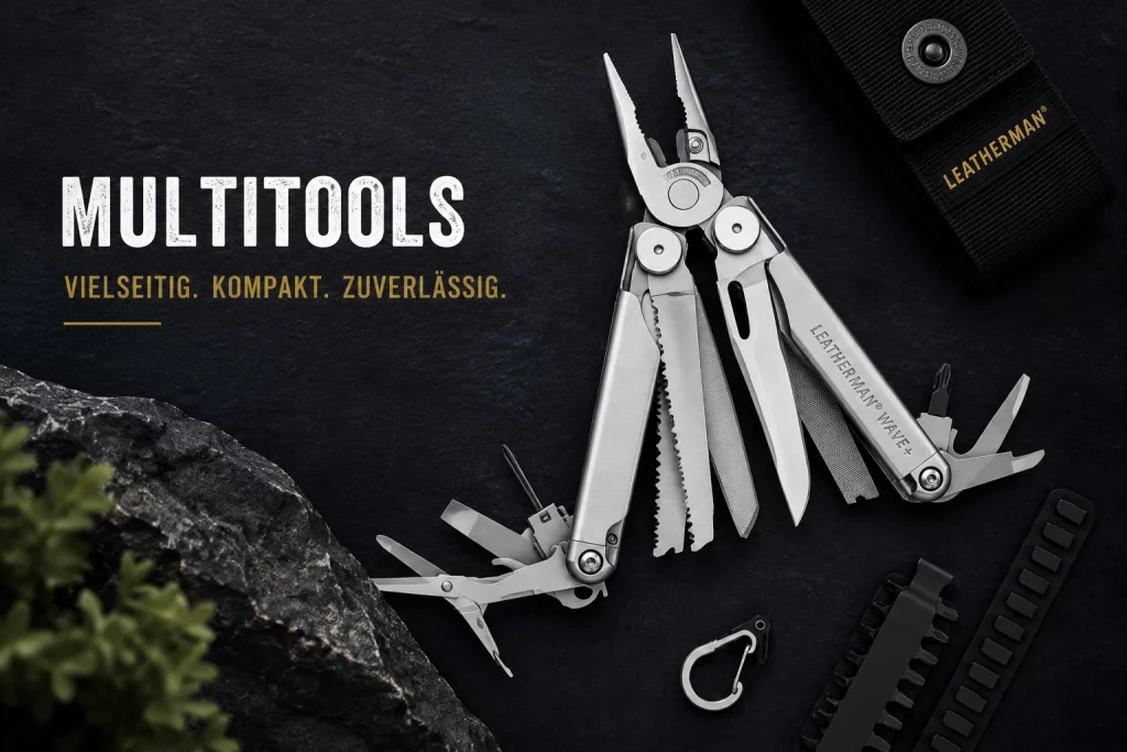 Hochwertiges Multitool mit Zange und verschiedenen Werkzeugen für Outdoor, Camping, Alltag und Handwerk